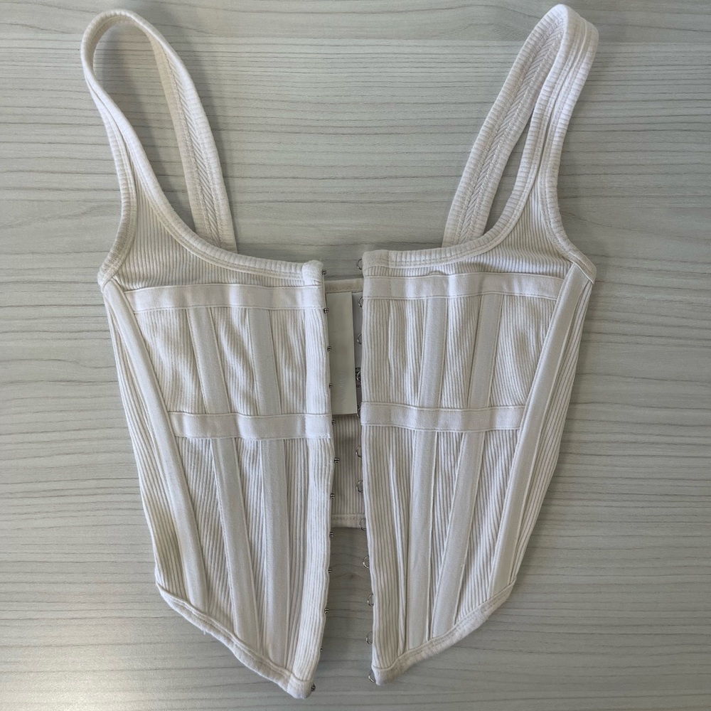 DION LEE BONED CORSET TANK TOP Sz XS - Picture 2 of 13